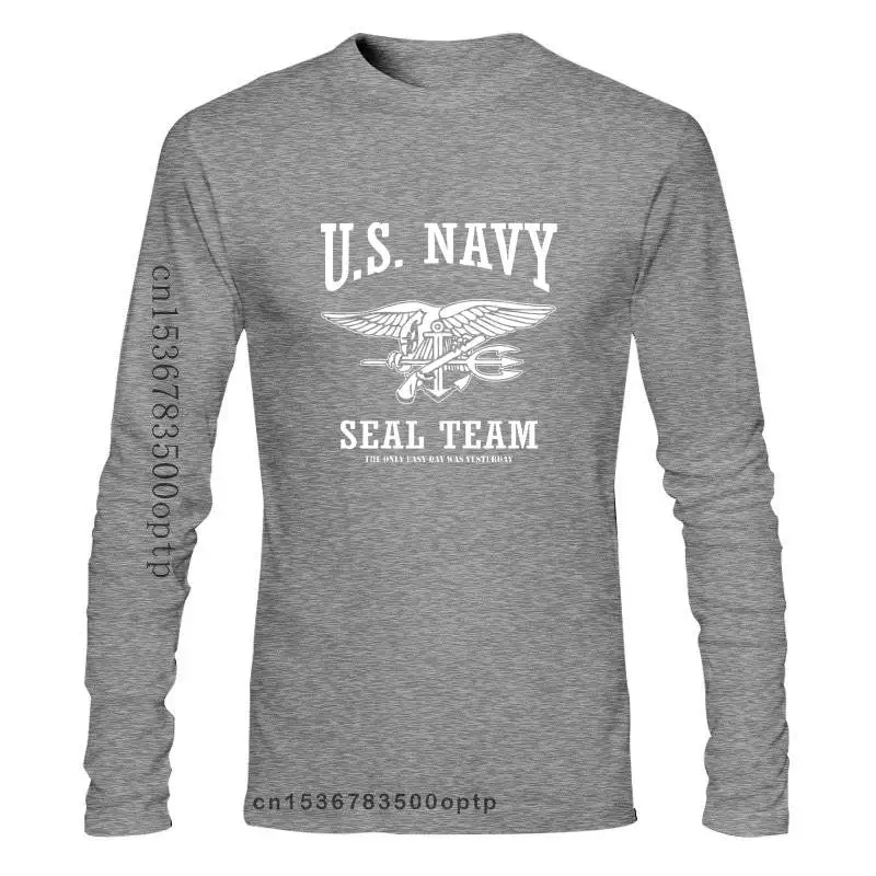 Мужская одежда новая футболка команды спецназа США по печати ВМС Easy Was вчера B/G |