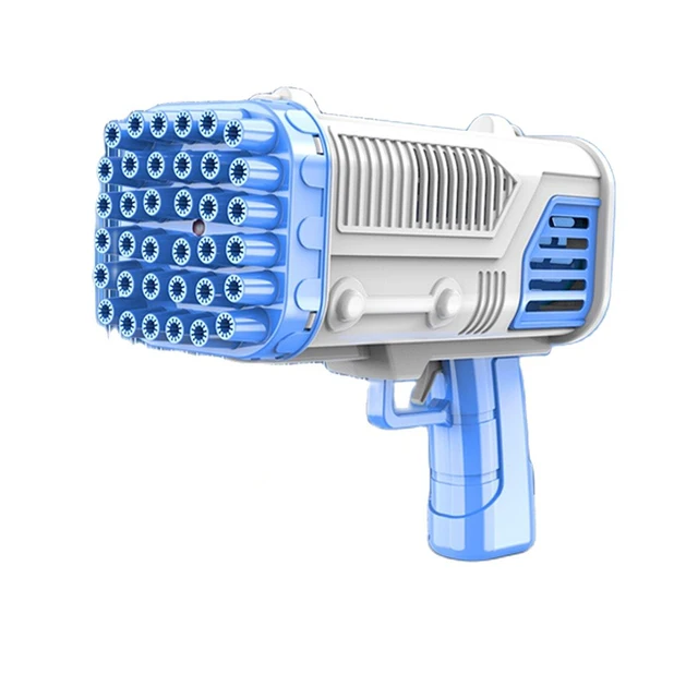 Electric Bubble Gun Rocket Soap Bubbles Machine Gun Automatic Blower With Light Luminous Outdoor Toys Gifts For Children Kids 6