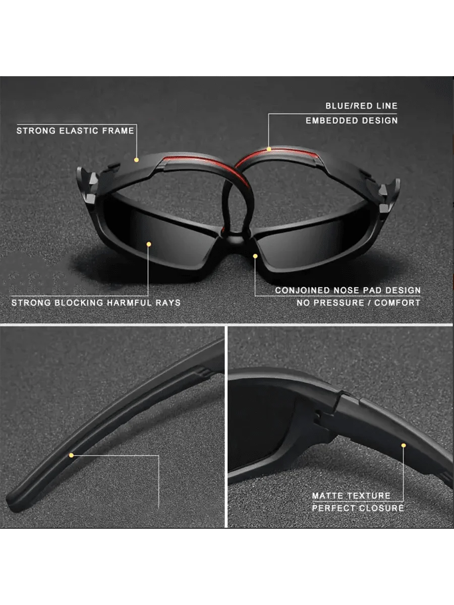 Men's Outdoor Sports Sunglasses - UV400 Luxury Design for Fashion and Eye Protection