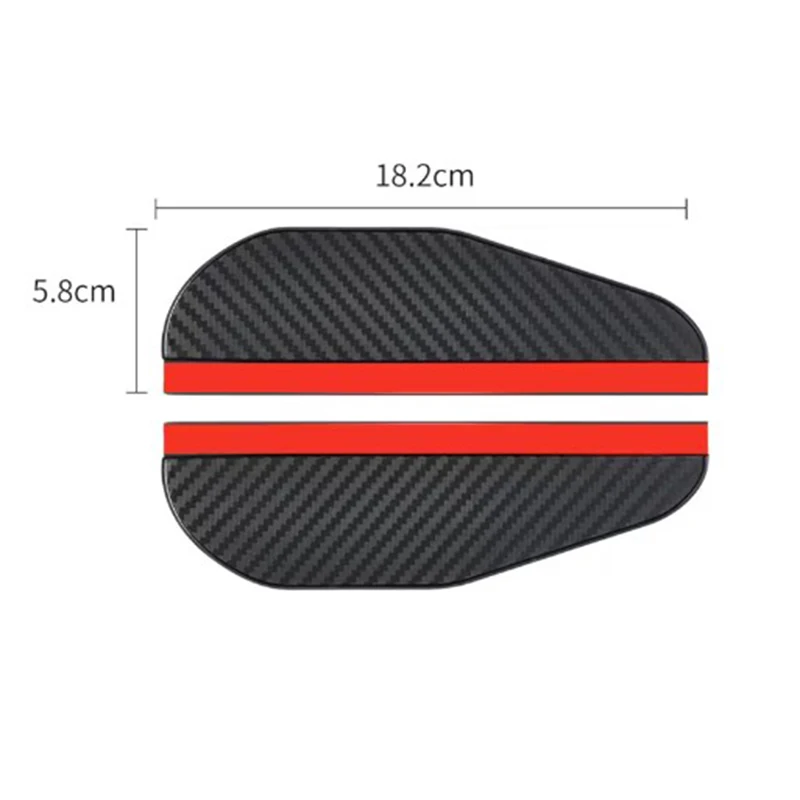 2pcs Car Rearview Mirror Rain Shield Rain Eyebrow Rain Cover Universal Carbon Fiber Rear View Side Mirror Rain Eyebrow Shield