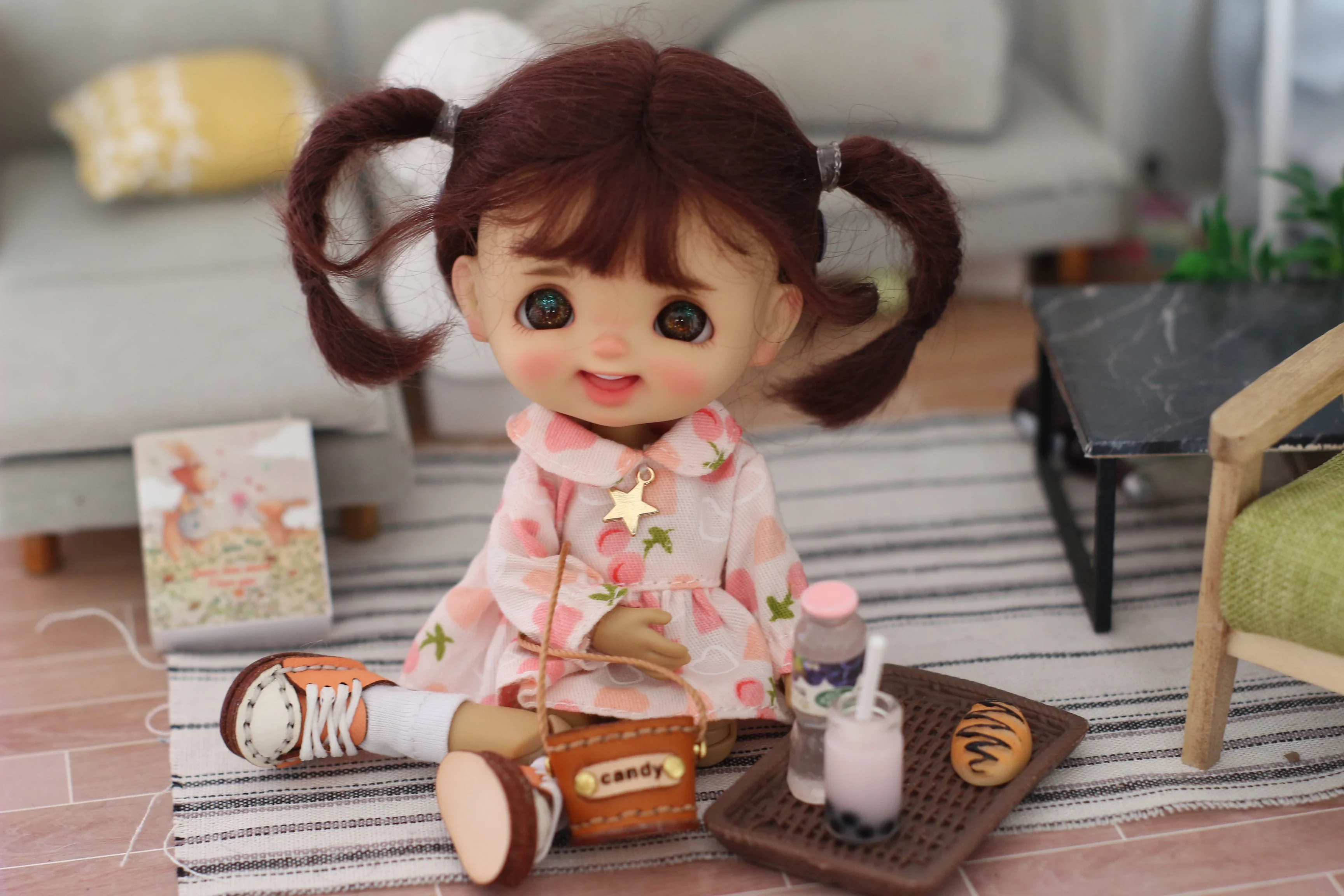 Stodoll OB11 DOLL 1/12 Dark Includes Doll Head and Wig, Clothes, Shoes and Body Bjd Doll Full Set Bjd  Full Set 4