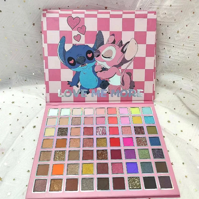 

Disney Lilo & Stitch Eyeshadow Palette Bead-matte Blush Highlighter Shadow Matte Fine Flash Makeup Cosmetic Anime Girl Xmas Gift