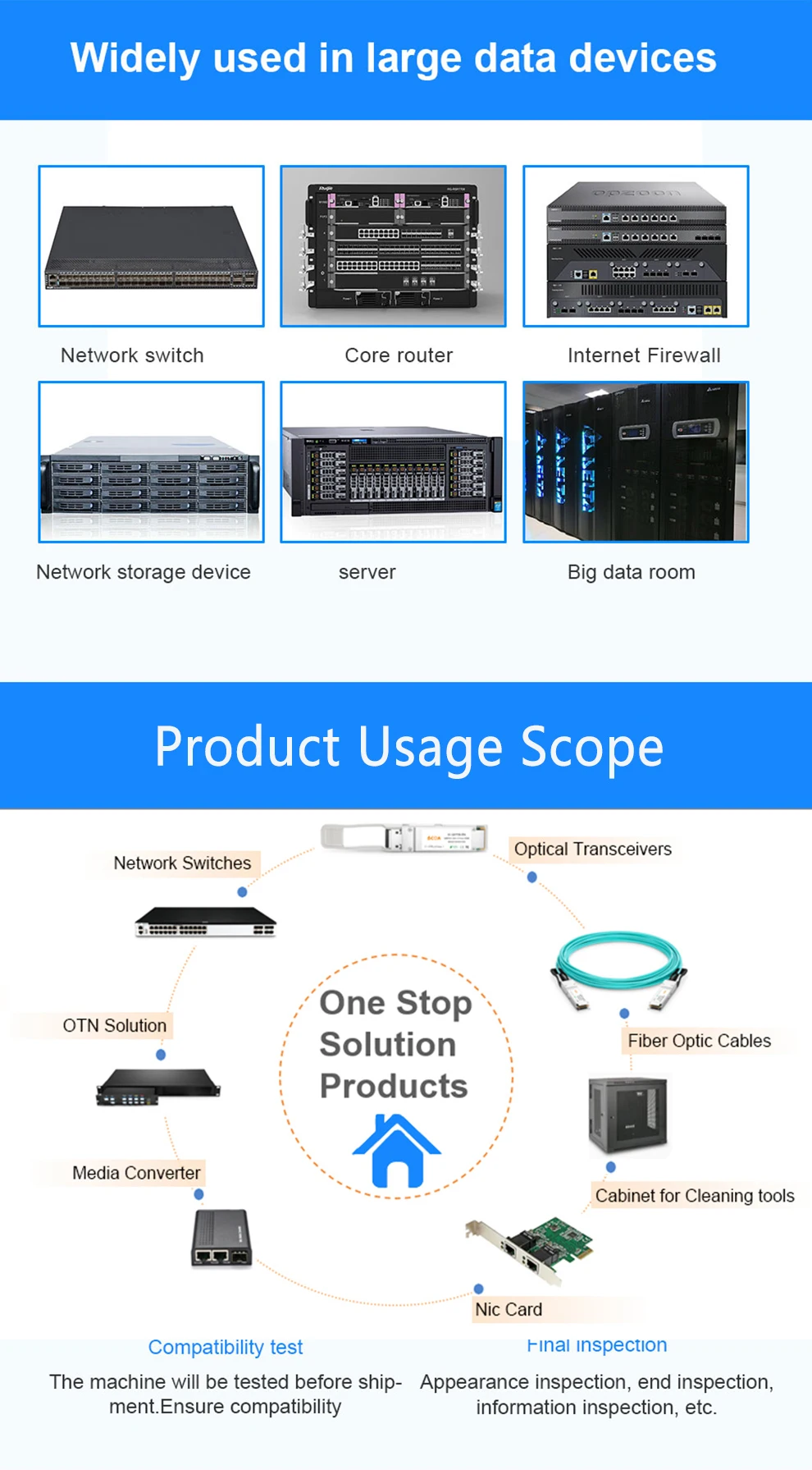 10G BIDI SC WDM SFP+ Module 1270/1330nm Single Mode SM 10-60KM Fiber Optic modul