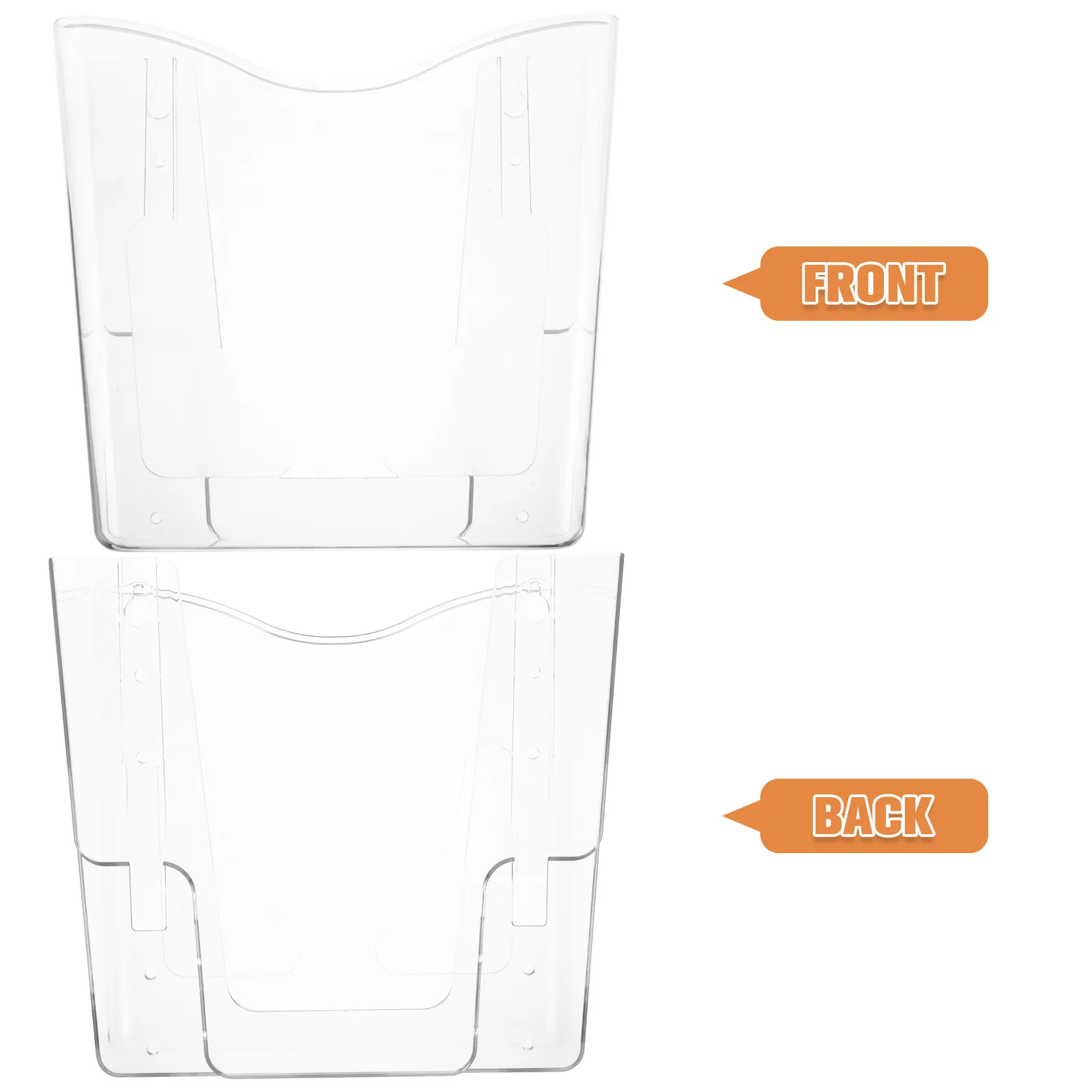 벽걸이형 잡지꽂이 투명 플라스틱 문서 홀더 정리함 가정 사무실용 투명 브로셔 전시대