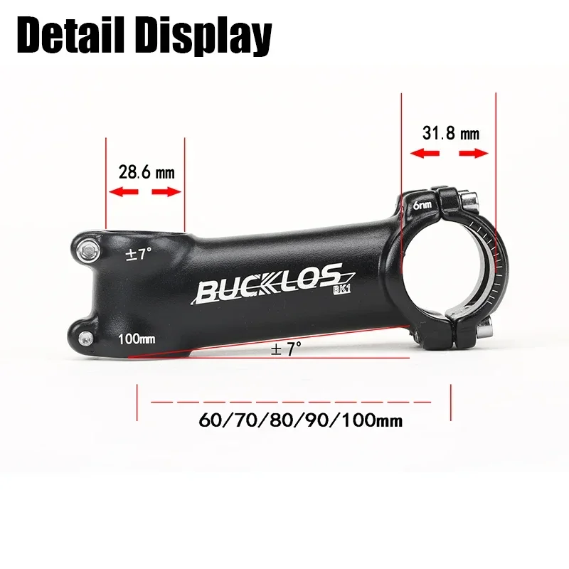 Bicycle Stem Aluminum Alloy 7/17/22 Degree Ultralight Handlebar Table MTB Road Bicycle Parts