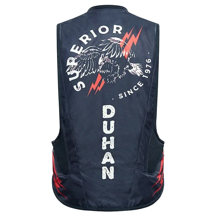 DUHAN New Design Black Motorcycle Safety Airbag Vests With Big Protectors