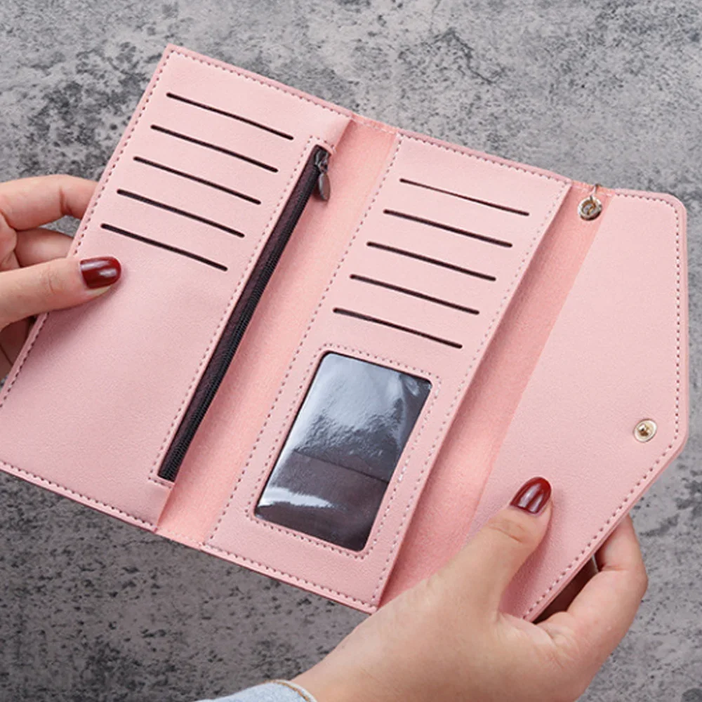 Elegant Purple Letter Print PU Leather Ladies Wallet