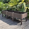 Plastic Raised Garden Bed with Legs Raised Planter Box Container with Drainage Holes Elevated Propagation Large Flower Pot Box 2