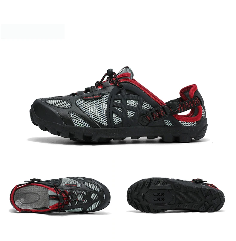 Herren Outdoor-Wandersandalen, schnell trocknende Wasserschuhe, amphibische Watschuhe, atmungsaktive Wanderschuhe, Trail-Wassersandalen, große Größe – Detail 25