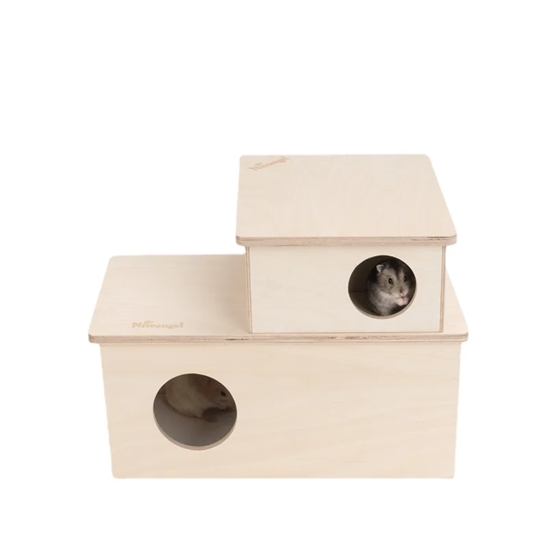 

Hamster Three-Bedroom Djungarian Hamster-Bedroom Dwarf Two-Bedroom Pet House Wooden Nest Shelter