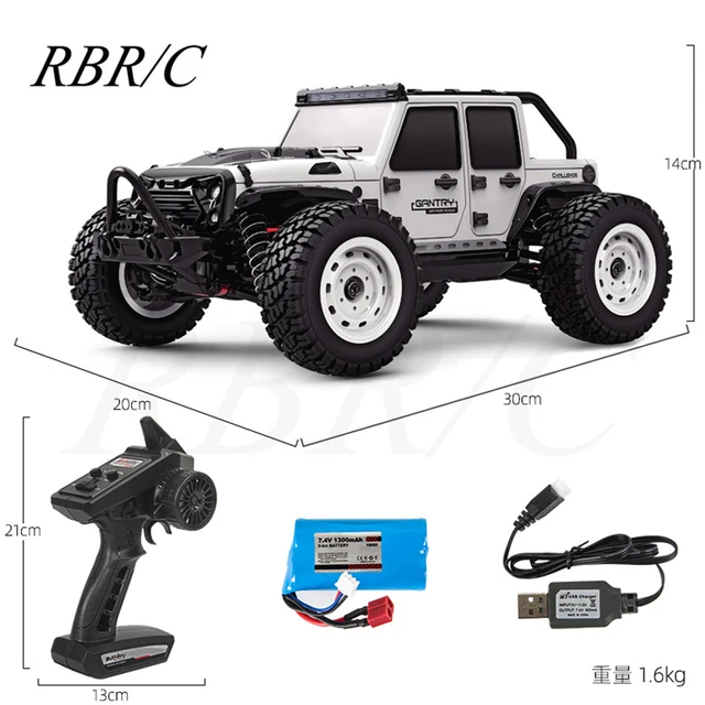 16103 1/16 2.4GHz 50KM/H 4wd Rc Car 390 High-speed Carbon Brush Strong Magnetic Motor 5-wire Steering Gear Spring Shock Car 1