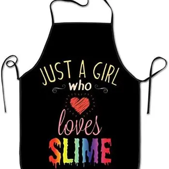 재미 있는 점액 앞치마 여자 어린이용 날 선물, 방수 가정 부엌 요리 앞치마