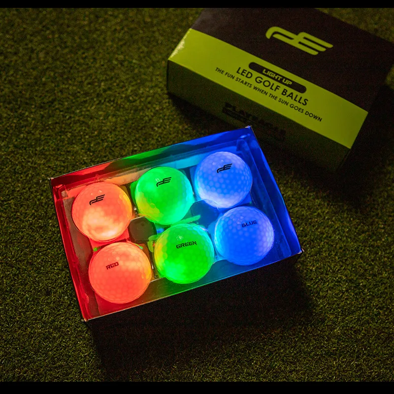 

PLAYEAGLE LED Golf Ball Glow In The Dark Super Bright for Night Sports Best Gift for Golfer 6pcs/set