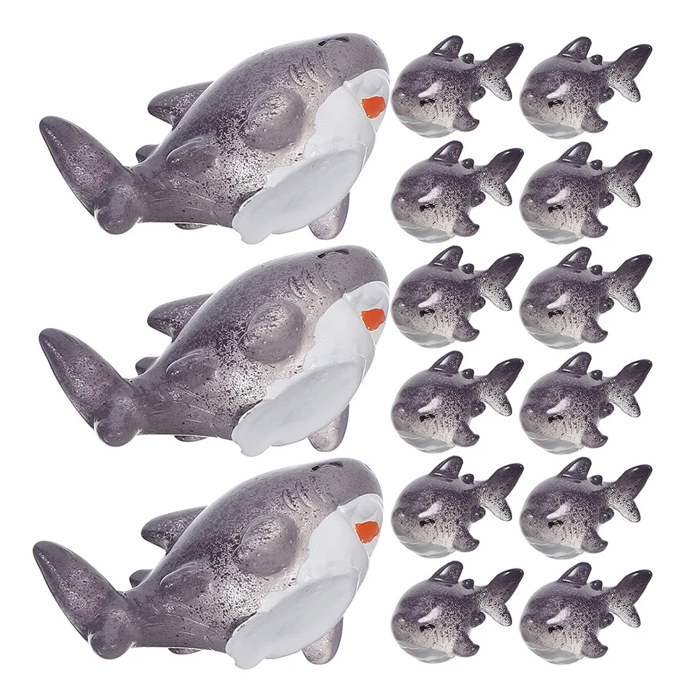 

30Pcs Resin Shark Decors Mini Resin Animals Miniatures Shark Figurine Tiny Shark Figurines Bonsai Decors