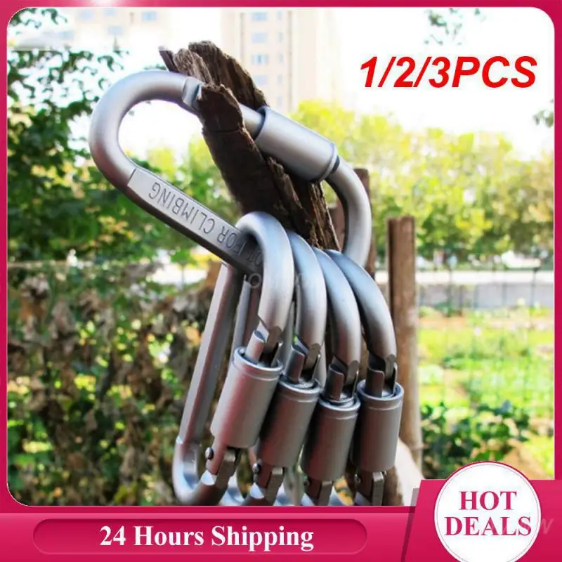 1/2/3Pcs Survival Gear Robusto Grigio Argento Outdoor Survival Gear Moschettone Zaino In Spalla Kit Da Viaggio Più Venduto Durevole