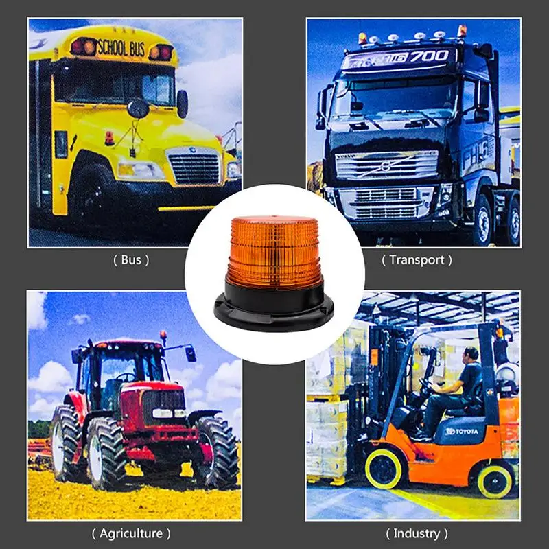 Strobe Lights for Trucks LED Work Lights 12 LED Flashing Forklift Car Security Lamp with Magnetic Base