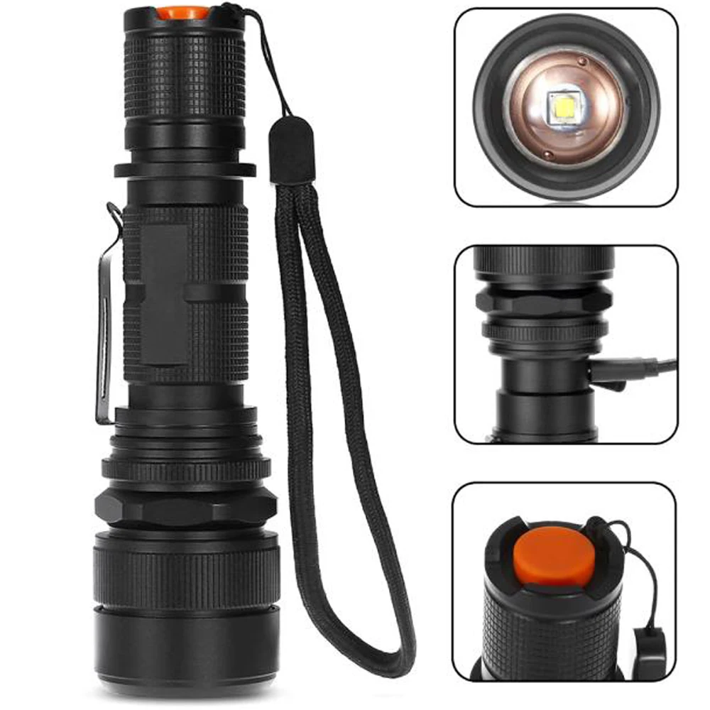 Led Flashlight Function 5000LM Super Bright LED Flashlights Waterproof Flashlight 5 Modes ...