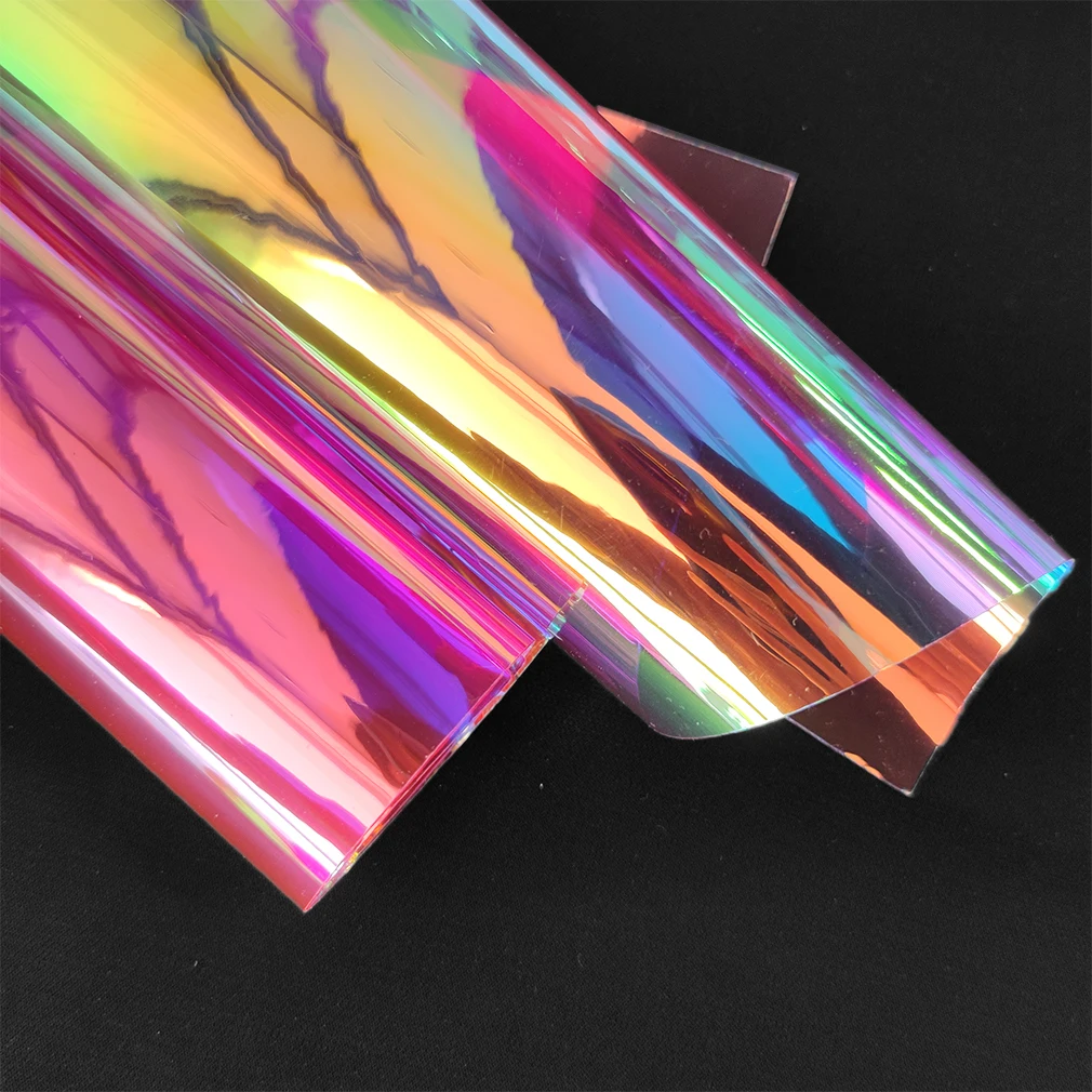 Holographic Clear Fabric Iridescent Transparent Vinyl Mirrored Foil Laser Graphi