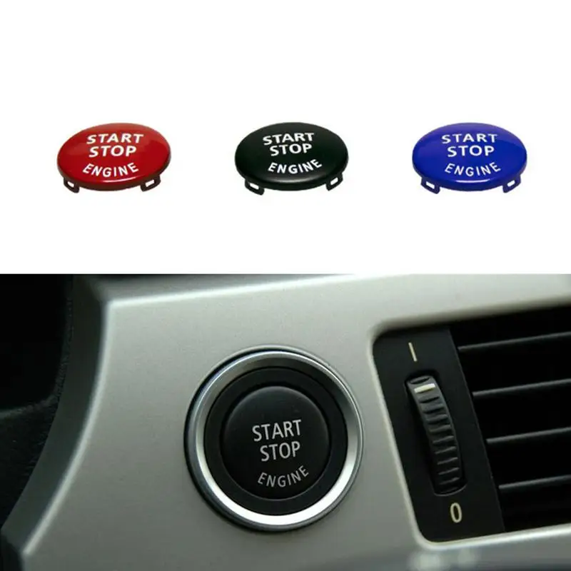 Car Interior Decor Engine Ignition Start Stop Button Protective Cover Auto Personality Sticker Accessories For Ignition Button