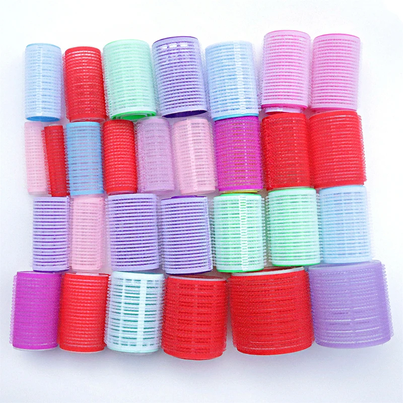 Heatless Self Grip Hair Curlers Rollers for Women Waves Bang Hair Self-adhesive Curler Hairdressing Salon Supplies Tubes 6Pcs hair styling tool,hair curling tools
