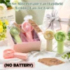 10-100PCS Portable Handheld Fan Bulk Wedding Mini Fans Battery Operated Personal Fans with Thank You Cards Party Favors 6