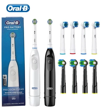 Oral B Rotation Electric Toothbrush DB5010 AA Battery 9600 Rpm Cross Action Cleaning Teeth Tooth Brush with Brush Refills 1