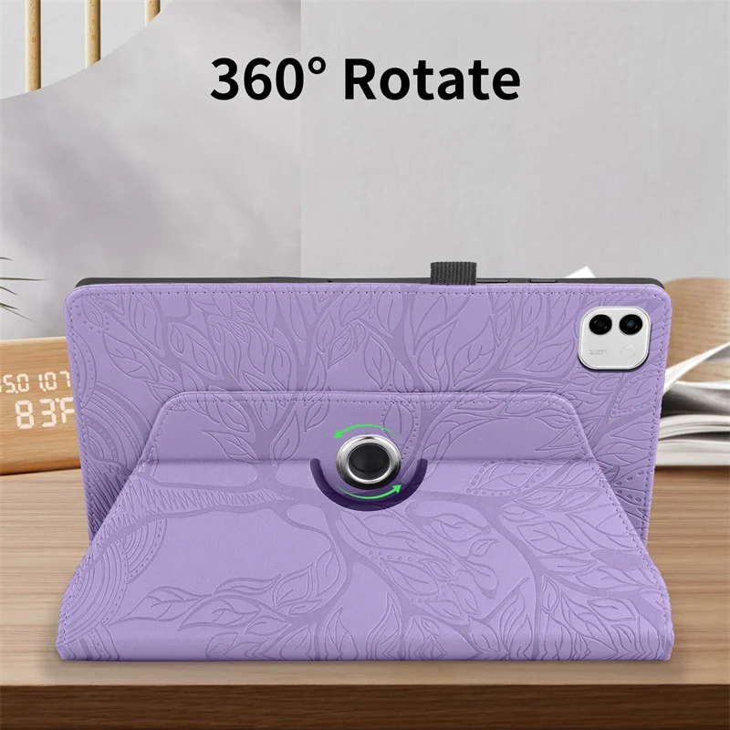 Embossed 360° Rotating Stand Tablet Case Cover