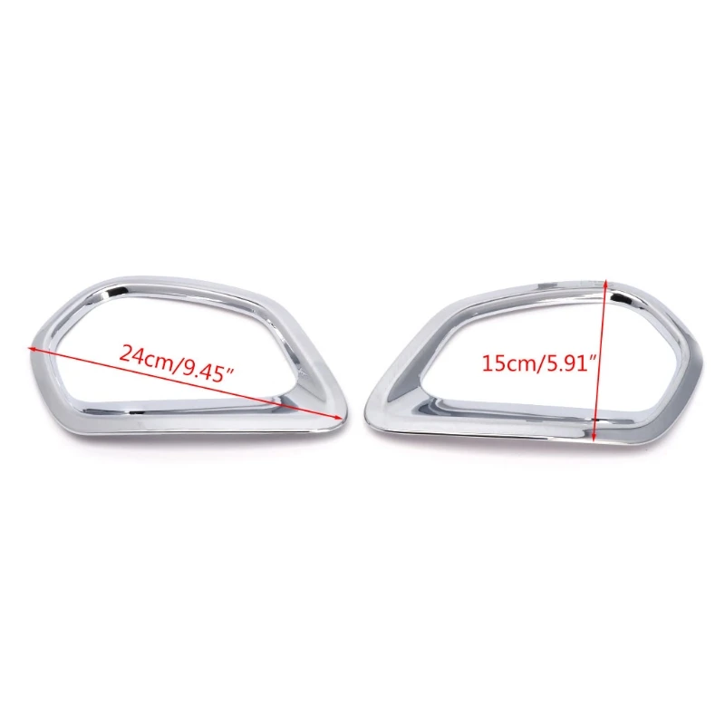 20 용 2 Pcs 크롬 자동차 후면 후면 안개등 램프 커버 트림
