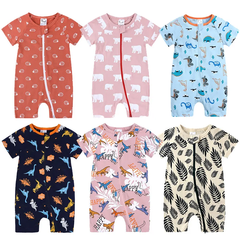 Baby pajamas zipper cotton newborn baby pajamas coverall one-piece romper zipper baby girls clothes toddler girl winter clothes Baby Jumpsuit Cotton 