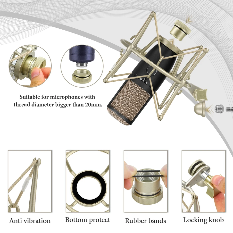 Geekria for Creators マイクショックマウント AKG P120、P220