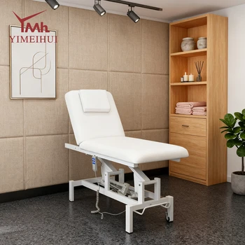 Attrezzatura per Salone, Lettino per Massaggi Facciali Elettrico in Pelle, Design Ergonomico, Spugna ad Alta Densità per Terapia di Relax Corporeo e Spa di Bellezza