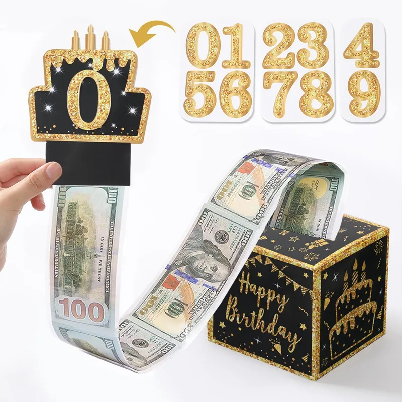Birthday Money Gift Boxes with Pull-Out Happy Birthday Card, Fun Cash Surprise Packagin... - SKU MGB01127 - UGI Packaging