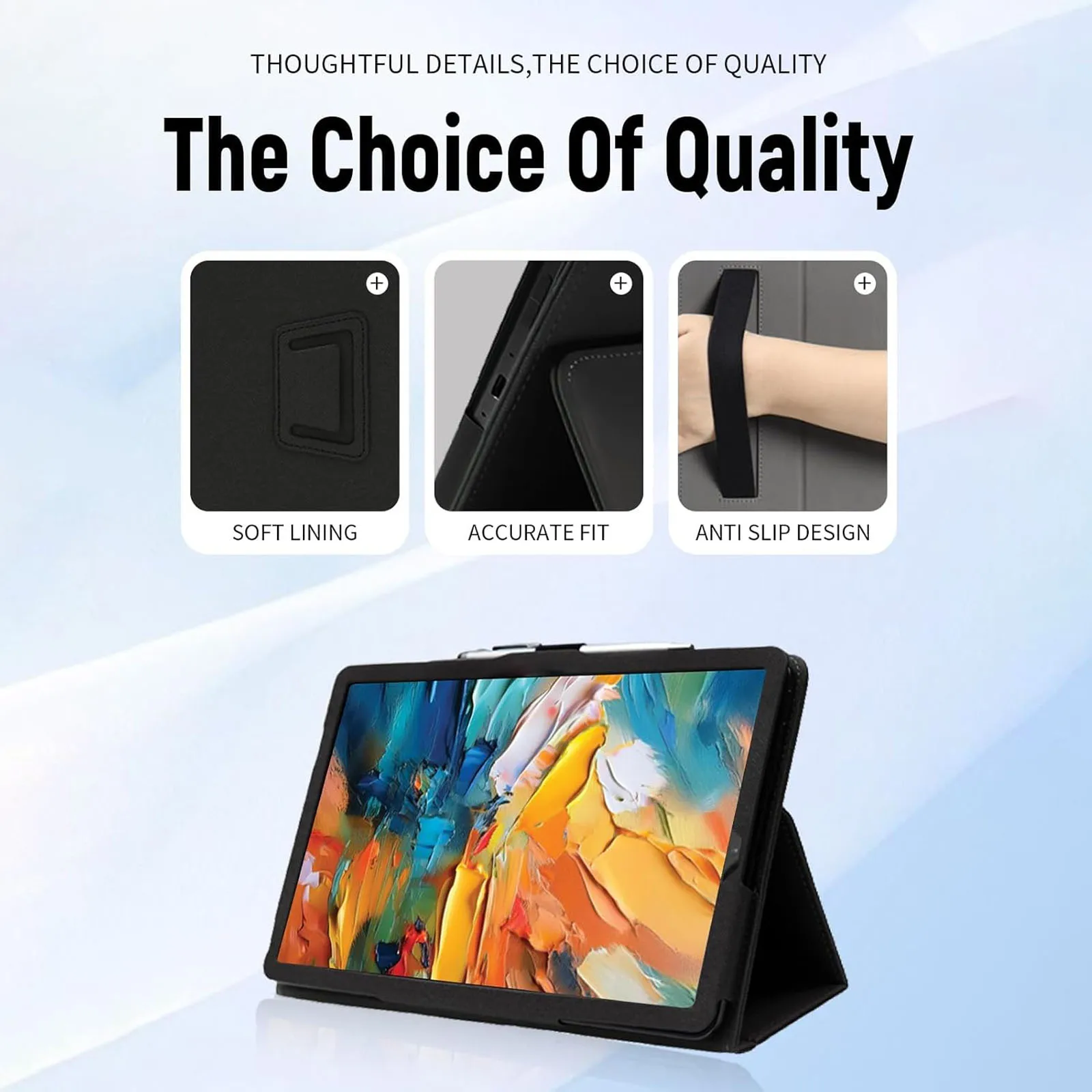 Premium Shockproof Tablet Case with Kickstand Function - PU Leather Protection