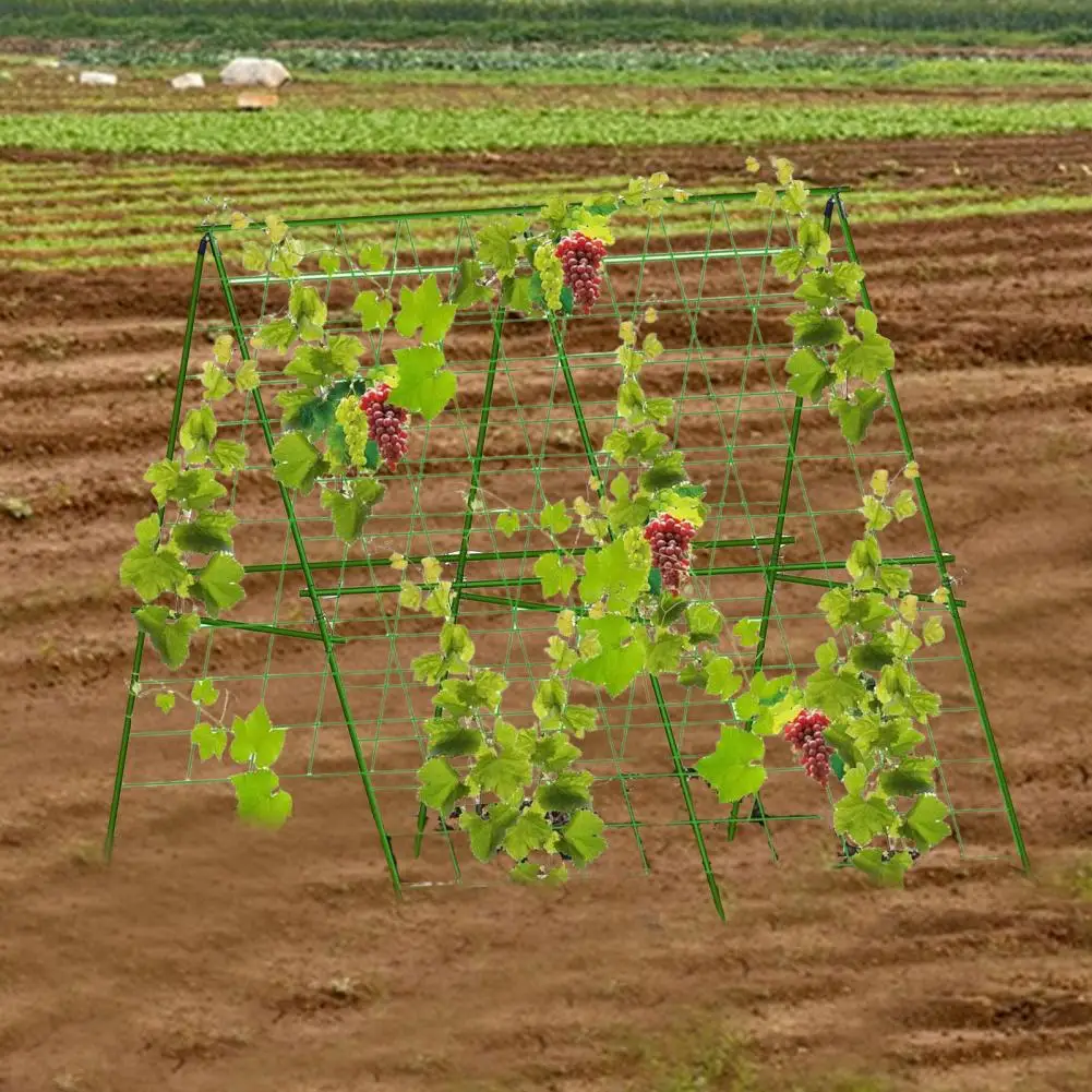 120/160cm Metal Garden Trellis For Climbing Plants A-Frame Grape Trellis With Texture Plant Support Trellis For Vines Vegetables