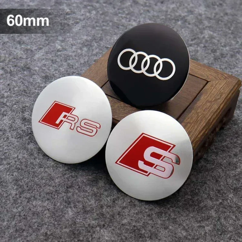 wheel hub covers 4pcs Car Wheel Center Hub Cap Badge Logo Sticker 56/60/65/75mm For Audi A6 A3 A4 A5 A6 Q2L Q3 Q5 Q7 Q8 R8 S4 S8 S7 RS5 RS8 RS6
