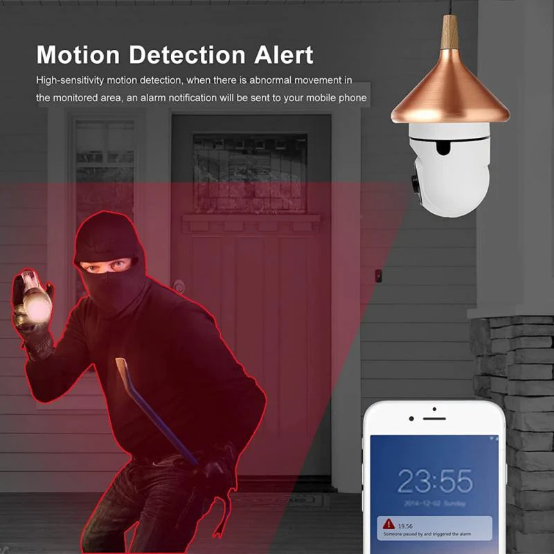 Tuya 1080P Wireless Rotate Auto Tracking Panoramic Camera Light Bulb Wifi PTZ IP Cam  E27 Bulb Remote Viewing Security Cameras 3 Tuya 1080P Wireless Rotate Auto Tracking Panoramic Camera Light Bulb Wifi PTZ IP Cam  E27 Bulb Remote Viewing Security Cameras 3