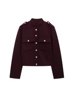 Willshela Women Fashion With Pockets Solid Single Breasted Jackets Vintage O-Neck Long Sleeves Female Chic Lady Outfits 1