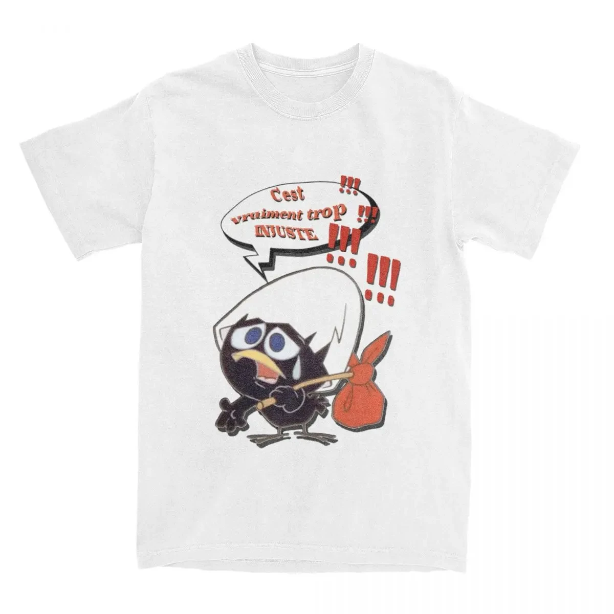 3styler Camiseta De Hombre Calimero 2 – El Polluelo Todo Negro – Carrusel – Línea Classic – 100% Algodón 185 Gr/m², Color Blanco., M