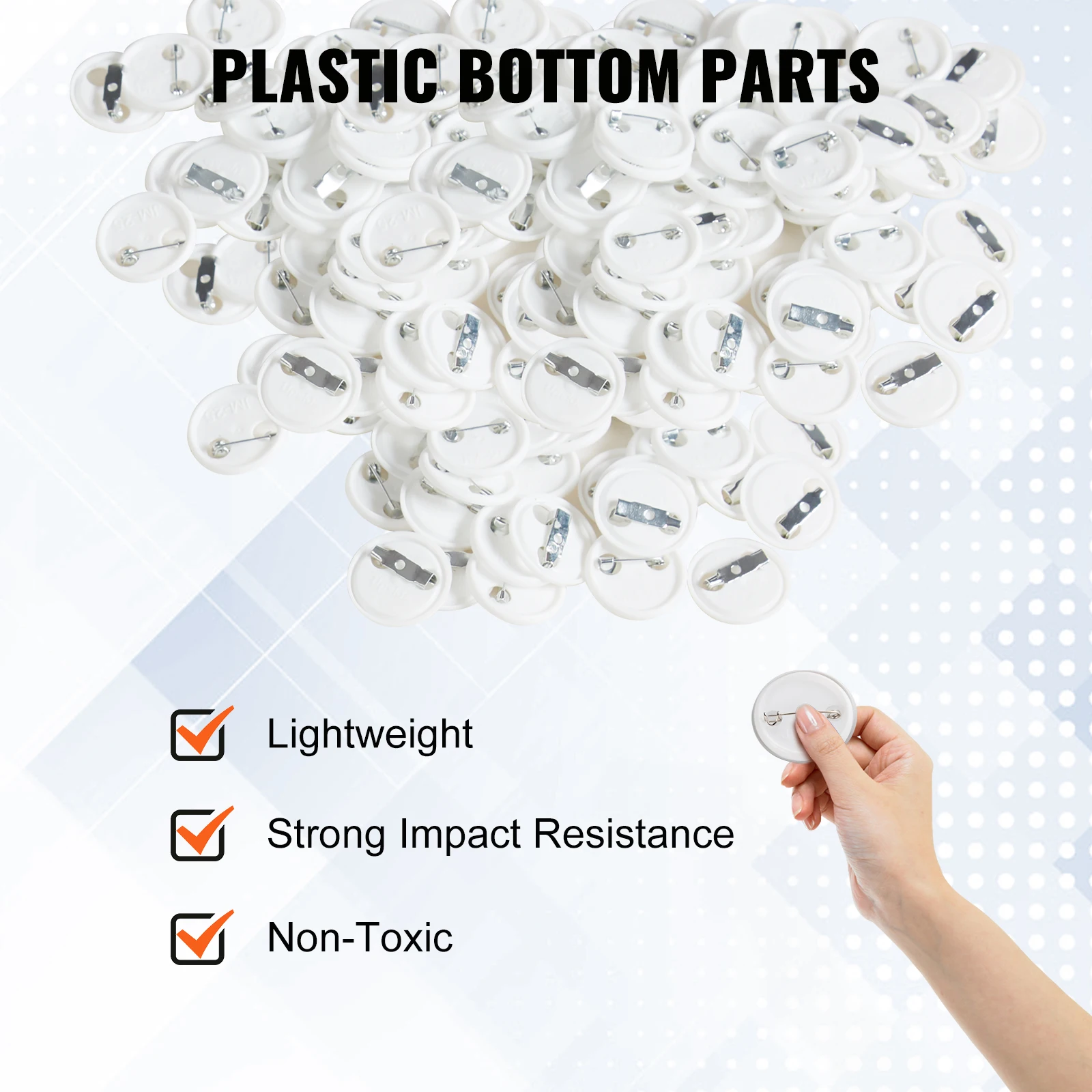Button Making Supplies 200/500Sets Badge Parts