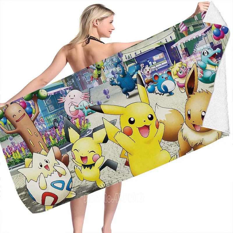 子供のためのポケモンピカチュウタオル,ビーチウェア,ミニライトニング