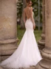 Detachable Train Mermnaid Wedding Dress Sequined Bead Bride Robe Sexy Deep V-neck Backless Bridal Gown Customized Robe De Mariée 5