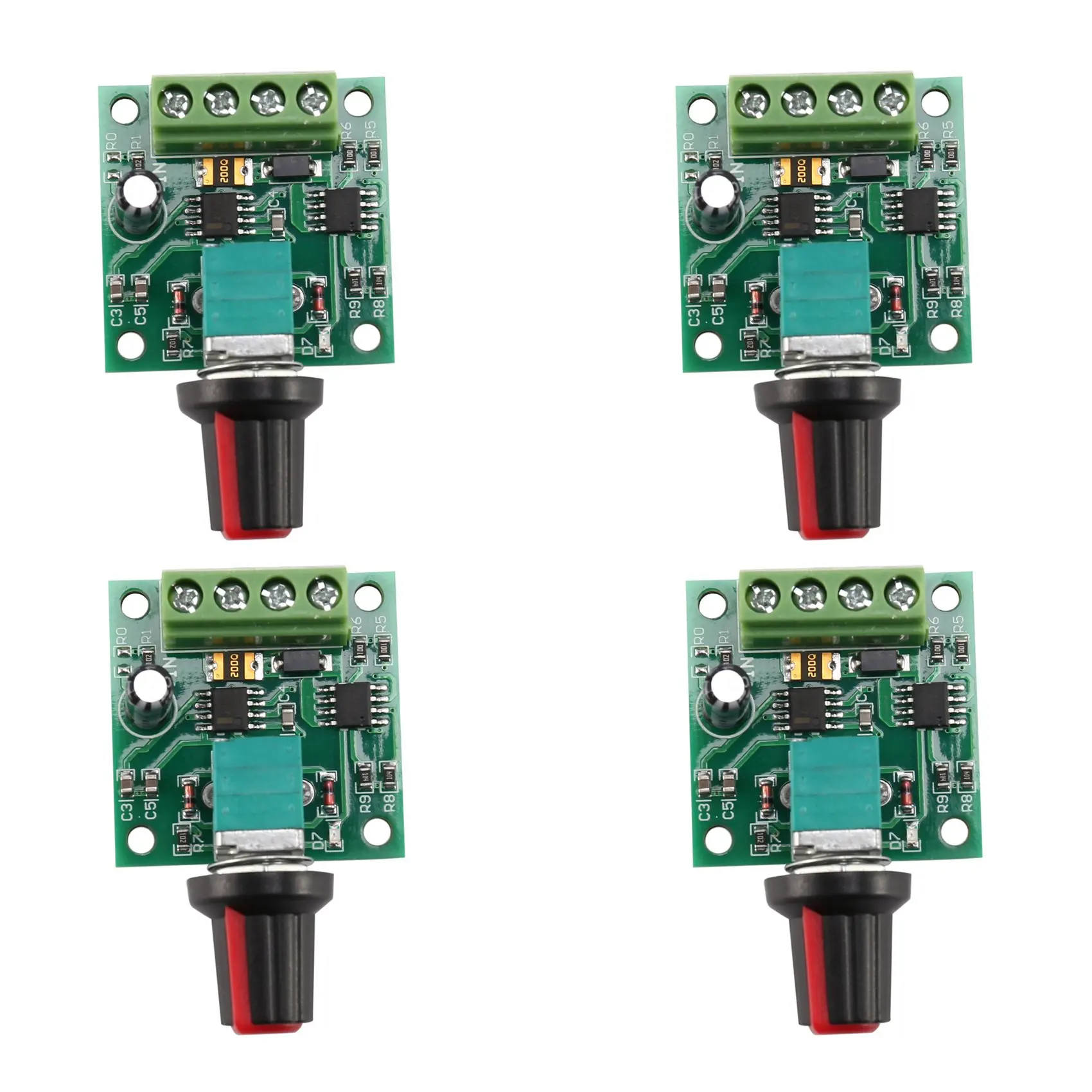4X DC 1.8V 3V 5V 6V 12V 2A 모터 속도 컨트롤러 컨트롤러 컨트롤러 30W PWM 1803B K7