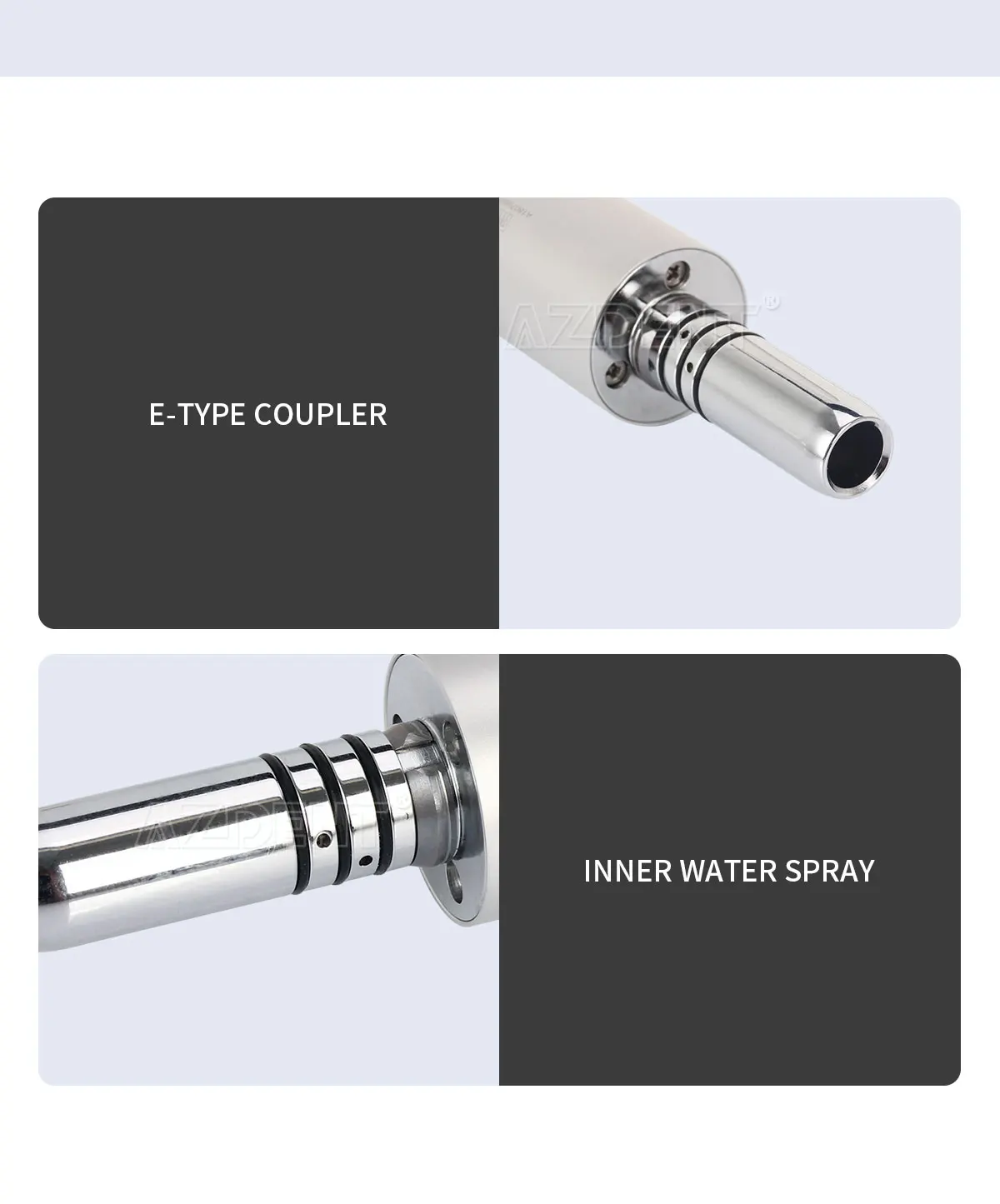 1 STÜCK AZDENT Dental Contra Winkel Internes Wassersprührohr Push Button Low Speed Handstück Luftmotor 4 Löcher Zahnklinik Werkzeug – Detail 14