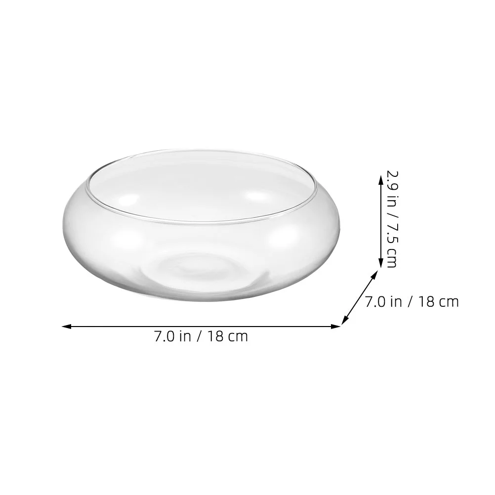 Daffodil Pot Desktop Aquarium Plants Lotus Planters for Glass Round Bonsai Succulent Fish Tank Filter 2