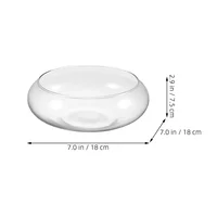 Daffodil Pot Desktop Aquarium Plants Lotus Planters for Glass Round Bonsai Succulent Fish Tank Filter 2