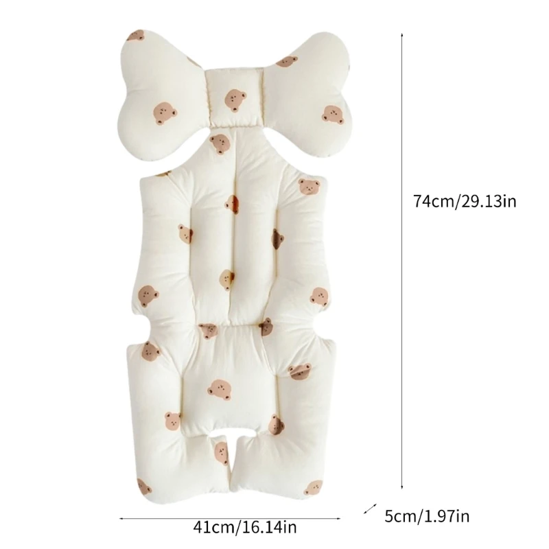 Cartoon Baby Stroller Pad Car Seat Cushion Breathable Infant Seat Pad Mattress Liner Pushchair Dinning Chair Accessory