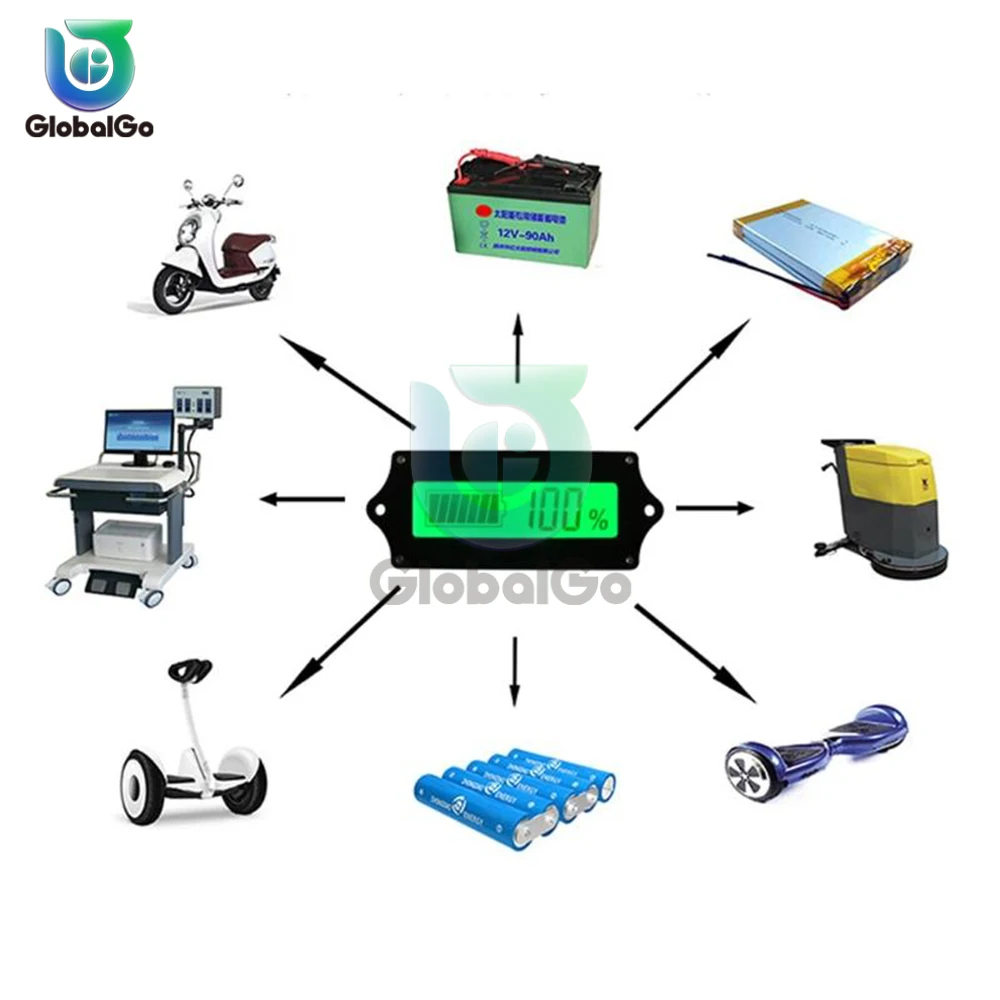 12V/24V/36V/48V 납산 리튬 배터리 용량 표시기 LED 배터리 테스터 충전 레벨 표시기 전력 레벨 검출기 테스트