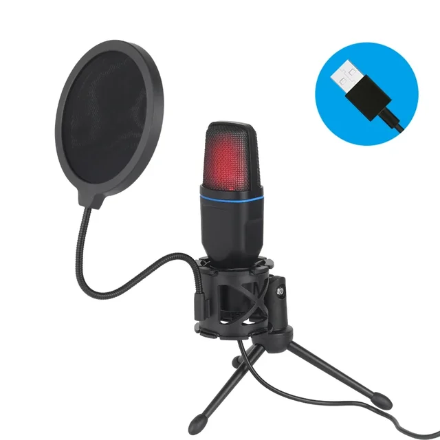 RGB Professional Microphone USB Microfone Condensador Wire Gaming Mic for Podcast Recording Studio Streaming Laptop Desktop PC 5 RGB Professional Microphone USB Microfone Condensador Wire Gaming Mic for Podcast Recording Studio Streaming Laptop Desktop PC 5
