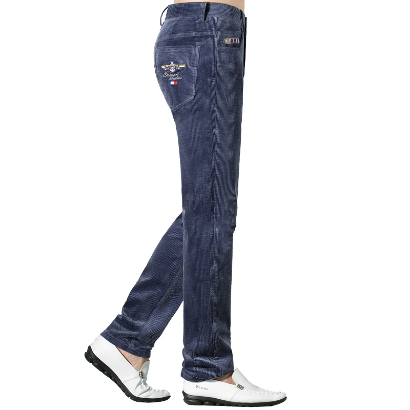 2023 Corduroy Pants Men's Winter Clothing Bruce&Shark Man pants Straight Leg Loose Style stretching korean fashion Work wear Big