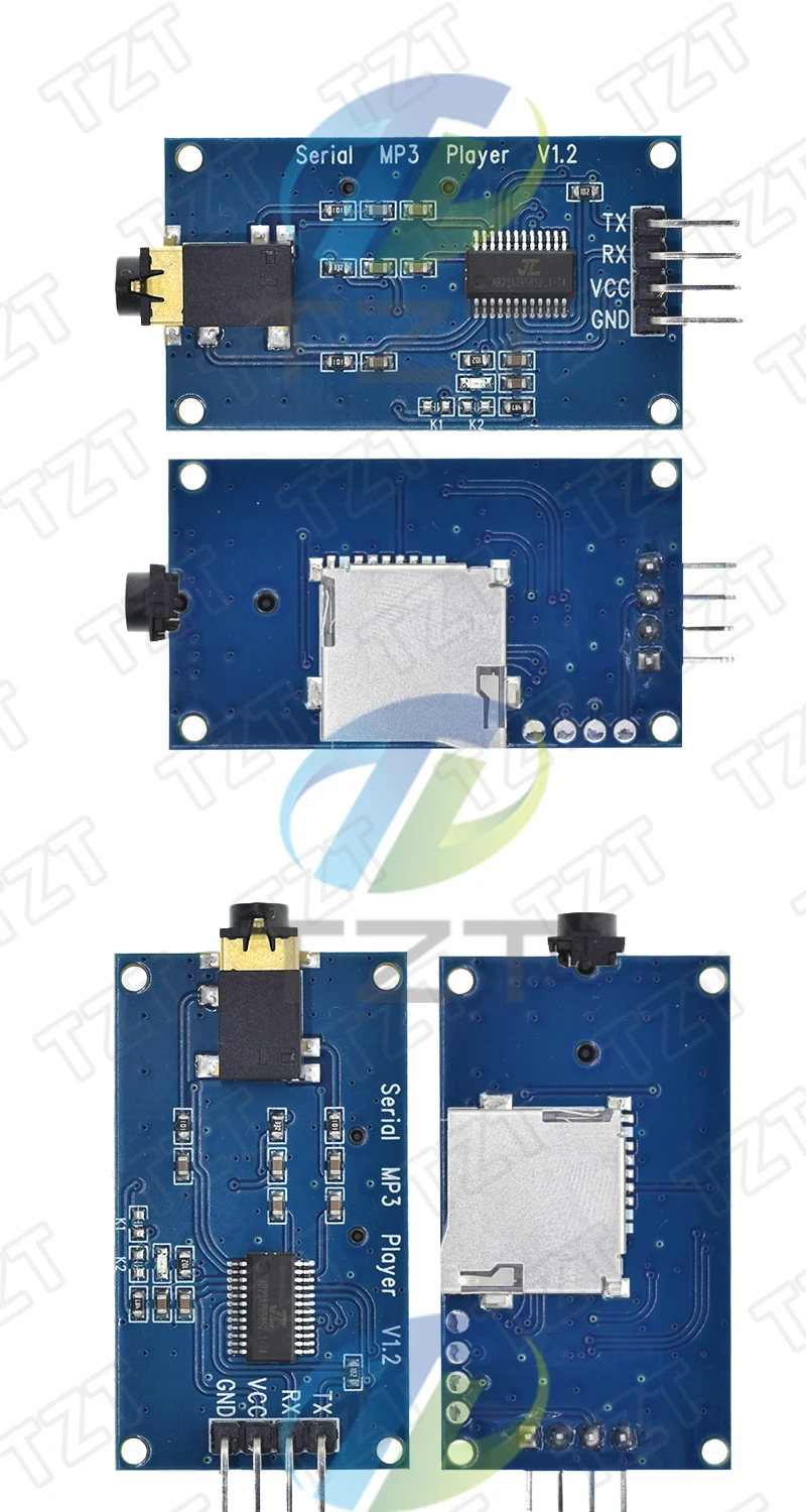 TZT 1/3PCS YX6300 YX5300 UART Control Serial Module MP3 Musik Player Modul für Arduino/AVR/ARM/PIC CF – Detail 3